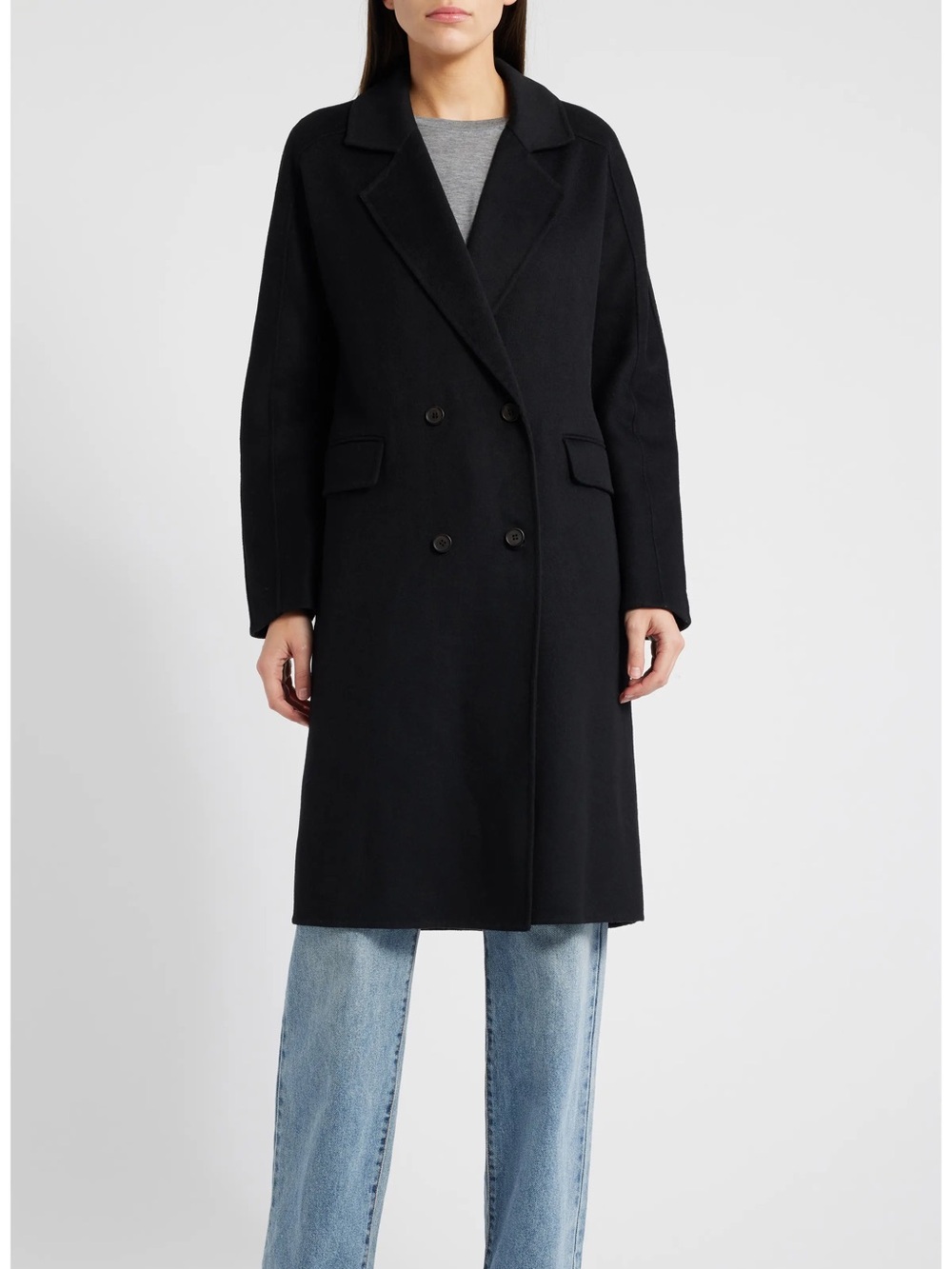 Rails BRISTOL Classic Double-Breasted Black Coat - Women